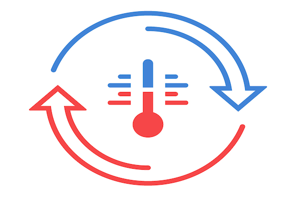 Graphic of cyclical heat exchange