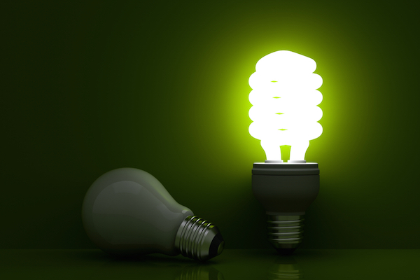 Use green light fixtures to cool down house