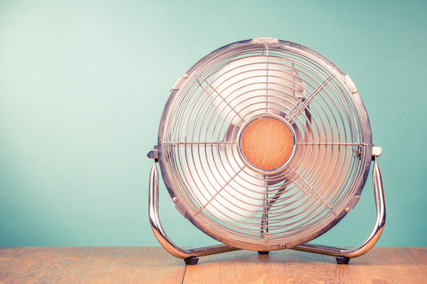 Bring portable fans from room to room to keep cool