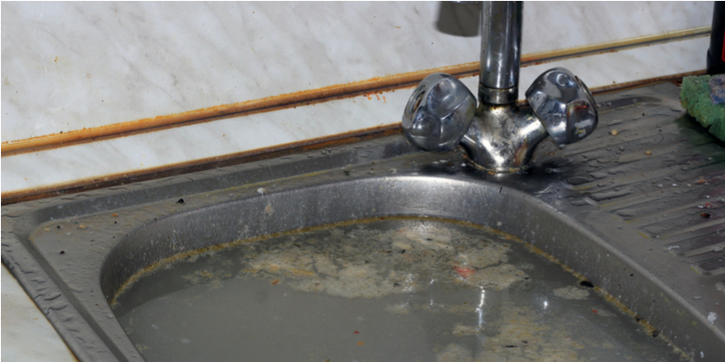 clogged sink