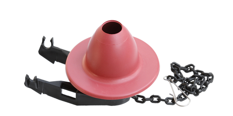 A toilet flapper and chain