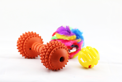 Color pet chew toys.