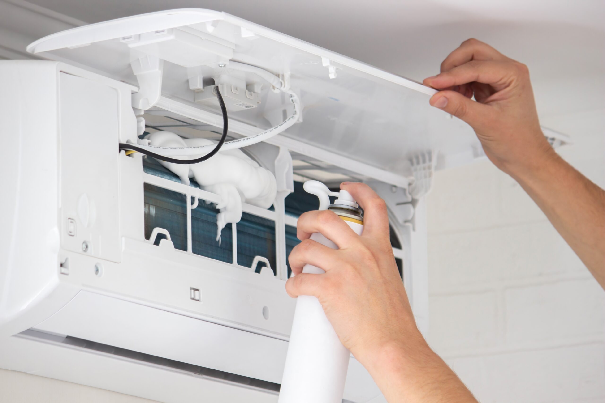 technician performing ac repair that solves it fast to restore cooling